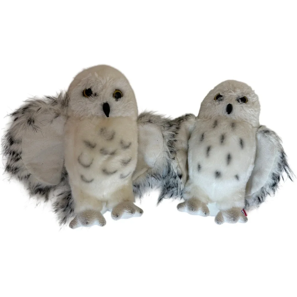 Douglas Cuddle Toys Snowy Owl Plush Stuffed Animal Pair White 8 Inch Realistic